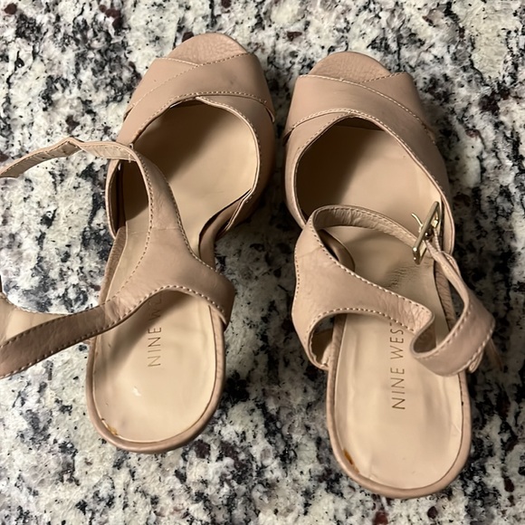 Nine West Sandals with cork heel. - Picture 2 of 3